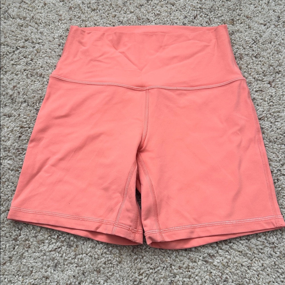 Lululemon Align Biker Shorts 6” salmon color